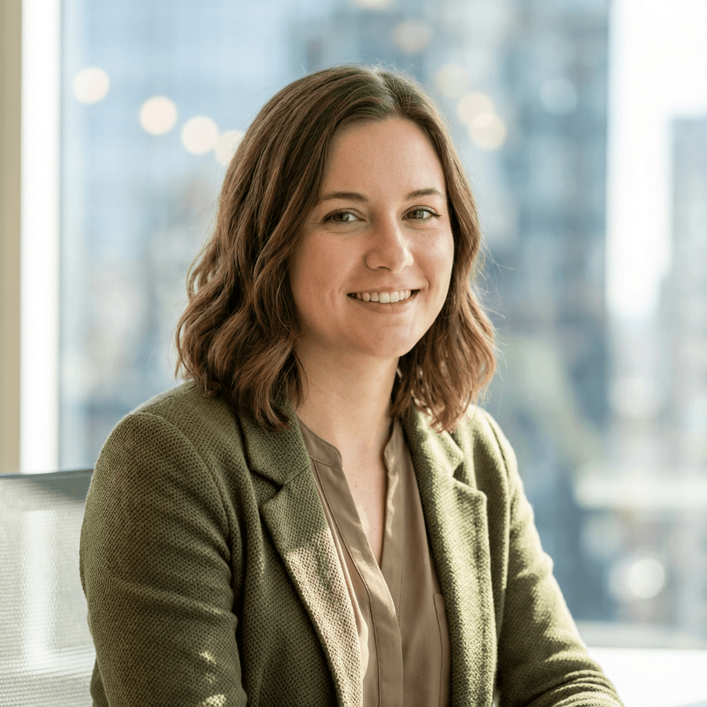 Jessica M., a professional woman smiling in her office